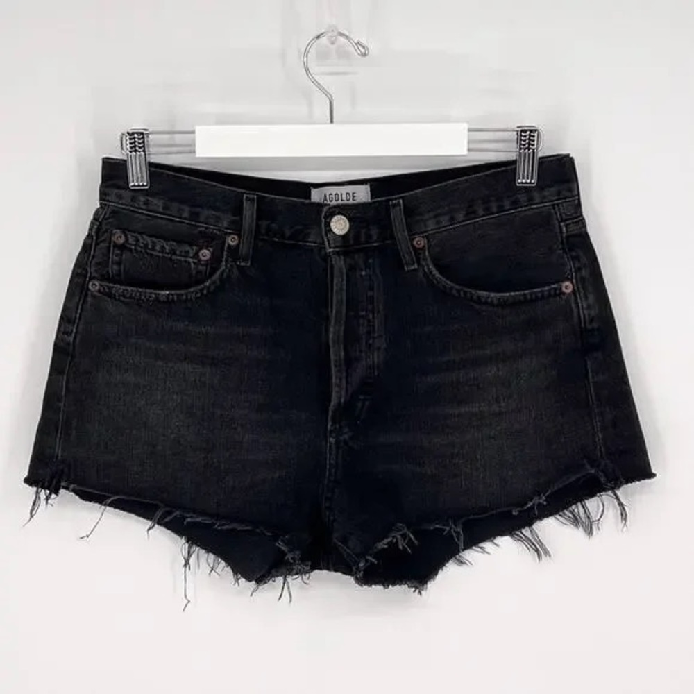 Agolde Dark Wash Jean Shorts